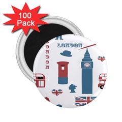 London Icons Symbols Landmark 2 25  Magnets (100 Pack)  by Celenk