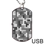 Tetris Camouflage Urban Dog Tag USB Flash (Two Sides) Front