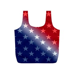 America Patriotic Red White Blue Full Print Recycle Bags (s)  by BangZart