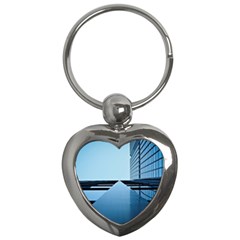 Architecture Modern Building Facade Key Chains (heart)  by BangZart