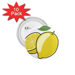 Lemon Fruit Green Yellow Citrus 1 75  Buttons (10 Pack) by BangZart