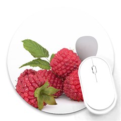 Fruit Healthy Vitamin Vegan Round Mousepads by BangZart