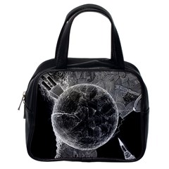 Space Universe Earth Rocket Classic Handbags (one Side) by BangZart