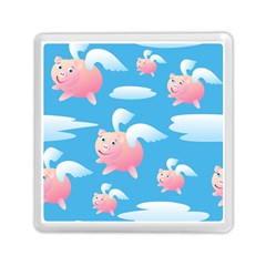 Flying Piggys Pattern Memory Card Reader (square)  by Bigfootshirtshop