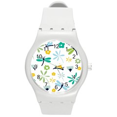 Busy Dragonflies Round Plastic Sport Watch (m) by Bigfootshirtshop