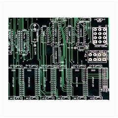 Printed Circuit Board Circuits Small Glasses Cloth (2-side) by Celenk