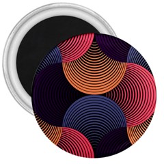 Geometric Swirls 3  Magnets by Celenk