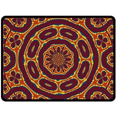 Geometric Tapestry Double Sided Fleece Blanket (large)  by linceazul