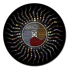 Whole Complete Human Qualities Magnet 5  (round) by Celenk