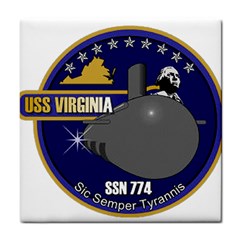 Uss Virginia (ssn 774) Crest Tile Coasters by Bigfootshirtshop