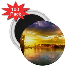 Landscape Lake Sun Sky Nature 2 25  Magnets (100 Pack)  by Celenk