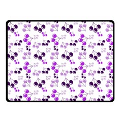 Purple Cherries Double Sided Fleece Blanket (small)  by snowwhitegirl