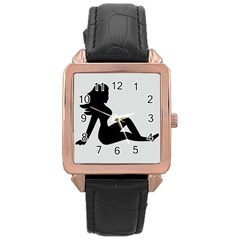 Girls Of Fitness Rose Gold Leather Watch 