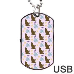 Outside Brown Cats Dog Tag Usb Flash (two Sides) by snowwhitegirl