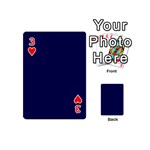 Dark Navy Playing Cards 54 (Mini)  Front - Heart3