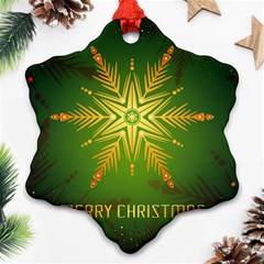 Christmas Snowflake Card E Card Ornament (snowflake) by Nexatart