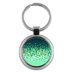 Green Disintegrate Key Chains (round)  by jumpercat