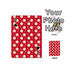 Daisy Dots Red Playing Cards 54 (mini)  by snowwhitegirl