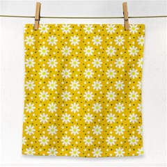 Daisy Dots Yellow Face Towel by snowwhitegirl