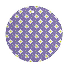 Daisy Dots Violet Ornament (round) by snowwhitegirl