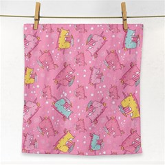 Unicorns Eating Ice Cream Pattern Face Towel by Bigfootshirtshop