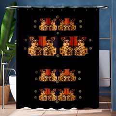 Geisha With Friends In Lotus Garden Having A Calm Evening Shower Curtain 60  X 72  (medium)  by pepitasart