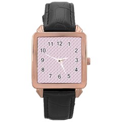 Pink Flowers Pink Rose Gold Leather Watch  by snowwhitegirl