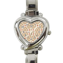 Colorful Modern Pattern Heart Italian Charm Watch by dflcprints