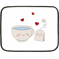 Cute Tea Fleece Blanket (mini) by Valentinaart