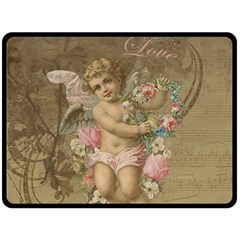 Cupid - Vintage Double Sided Fleece Blanket (large)  by Valentinaart