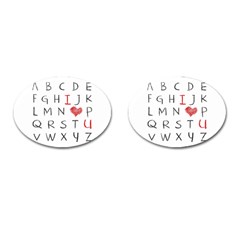 Love Alphabet Cufflinks (oval) by Valentinaart