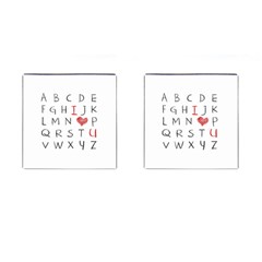 Love Alphabet Cufflinks (square) by Valentinaart