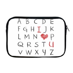 Love Alphabet Apple Macbook Pro 17  Zipper Case by Valentinaart