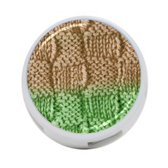 Knitted Wool Square Beige Green 4-port Usb Hub (two Sides)  by snowwhitegirl