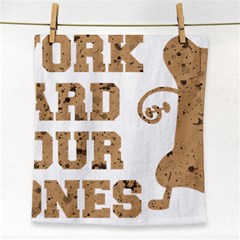 Work Hard Your Bones Face Towel by Melcu