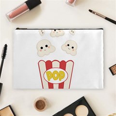 Cute Kawaii Popcorn Cosmetic Bag (large)  by Valentinaart