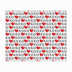 Xoxo Valentines Day Pattern Small Glasses Cloth by Valentinaart