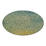 Background Cubism Mosaic Vintage Oval Magnet Front