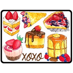 Xoxo Double Sided Fleece Blanket (large)  by KuriSweets