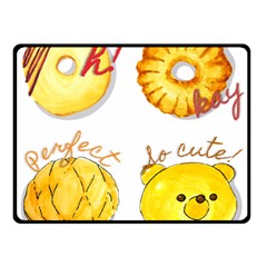 Cute Bread Double Sided Fleece Blanket (small)  by KuriSweets