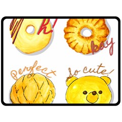 Cute Bread Double Sided Fleece Blanket (large)  by KuriSweets