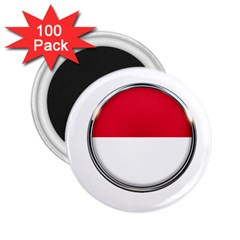 Monaco Or Indonesia Country Nation Nationality 2 25  Magnets (100 Pack)  by Nexatart