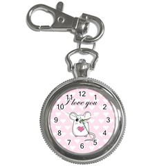 Cute Mouse - Valentines Day Key Chain Watches by Valentinaart