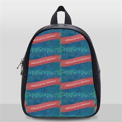 Valentine Day Pattern School Bag (small) by dflcprints