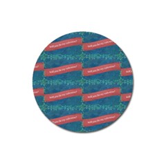 Valentine Day Pattern Magnet 3  (round) by dflcprints