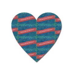 Valentine Day Pattern Heart Magnet by dflcprints