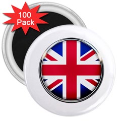 United Kingdom Country Nation Flag 3  Magnets (100 Pack) by Nexatart