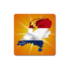 Holland Country Nation Netherlands Flag Square Magnet by Nexatart