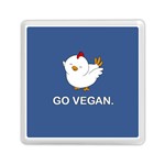 Go Vegan - Cute Chick  Memory Card Reader (Square)  Front