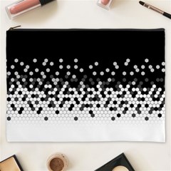 Flat Tech Camouflage Black And White Cosmetic Bag (xxxl)  by jumpercat